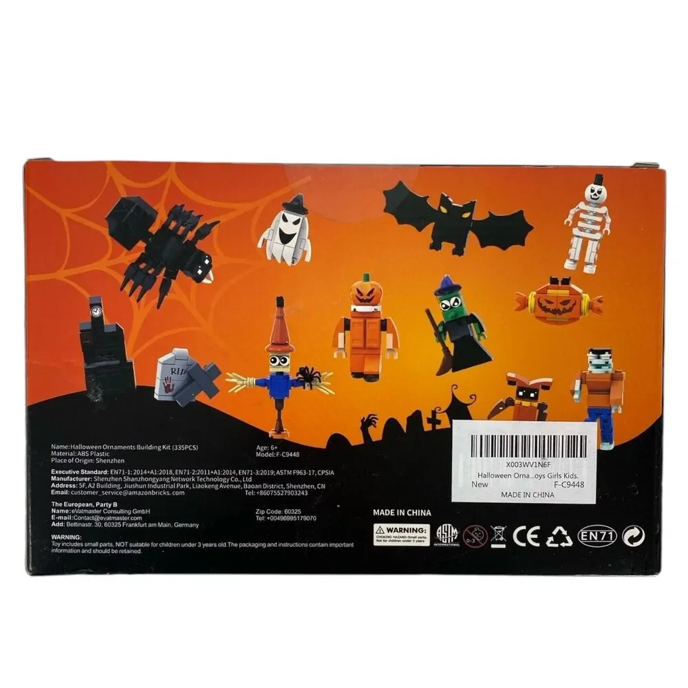 YOUFOY Halloween Ornaments Building Kit 335 Pieces 12 Figures F-C9448 NEW‎ C72Q